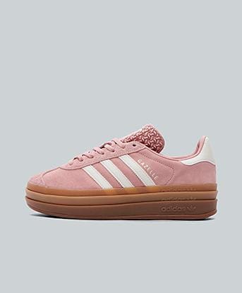 adidas Originals Womens Gazelle Bold Trainer in Wonder Mauve / Off White / Gum 2