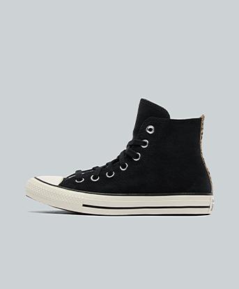 Black / Leopard Suede