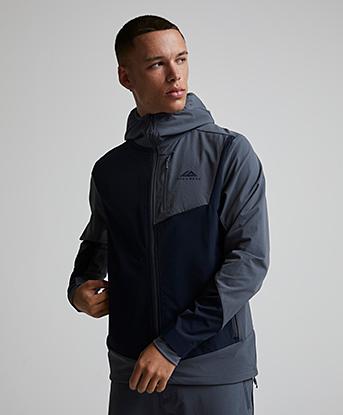 Trailberg Region Outdoor Hoodie in Deep Ocean / Storm Grey
