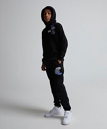Mercier Junior OG Badge Fleece Jogger in Black