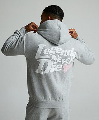 Légende Paris Legends Never Die Hoodie in Grey