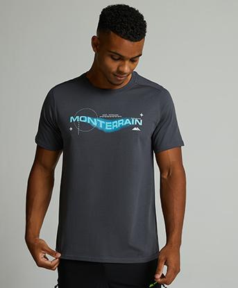 Monterrain Frequency T-Shirt in Forged Steel / Coastal Drift