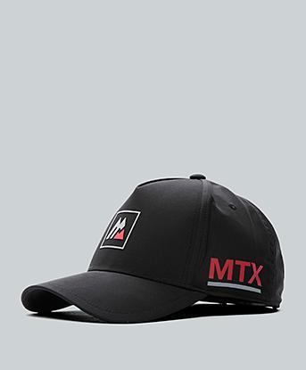 Montirex MTX Box Cap in Black / Light Smoke Grey / Coral Ember