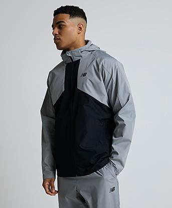 New Balance Utility Woven Jacket in Slate Grey