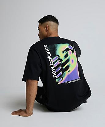 New Balance Neon Heat Map T-Shirt in Black