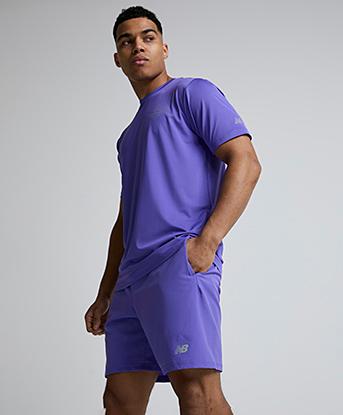 New Balance Sport Essentials 7 Inch Short in Electric Purple