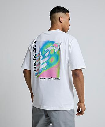 New Balance Neon Heat Map T-Shirt in White