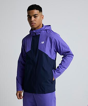 New Balance Active Woven Jacket in Electric Purple
