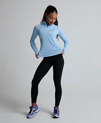 Montirex Breathe Quarter Zip T-Shirt in Blissful Blue