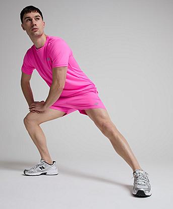 New Balance Sport Essentials 5 Inch Short in Pink Heat