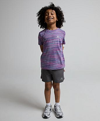 Montirex Nursery Trail T-Shirt and Shorts Set in Cement Grey / Marine Blue / Anastasia