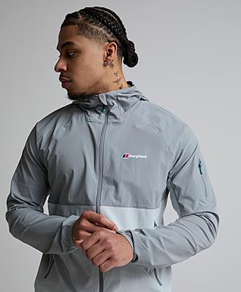 Berghaus Theran Plus Full Zip Hoodie in Garbo Grey / Dolomite