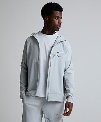 Berghaus Wavertree Hooded Jacket in Dolomite / Calgary Blue