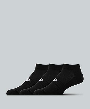 Asics 3 Pack Ankle Sock in Black