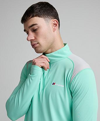 Berghaus Wayside 3.0 Tech Quarter Zip Top  in Electrolyte / Dolomite