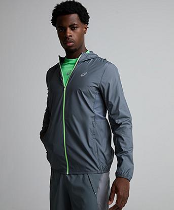 Asics Core Jacket in Steel Grey