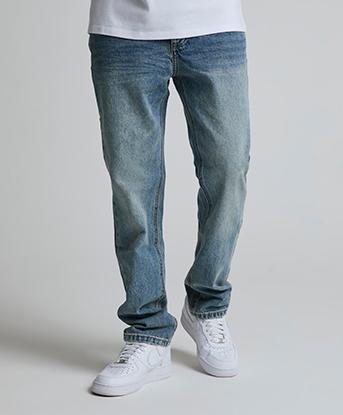 Alessandro Zavetti Fontini Relaxed Slim Denim Jean in Mid Wash