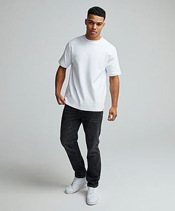 Alessandro Zavetti Fontini Relaxed Slim Denim Jean in Black Wash