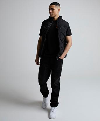 Alessandro Zavetti Pridazzello Loose Stacked Denim Jean in Black Wash
