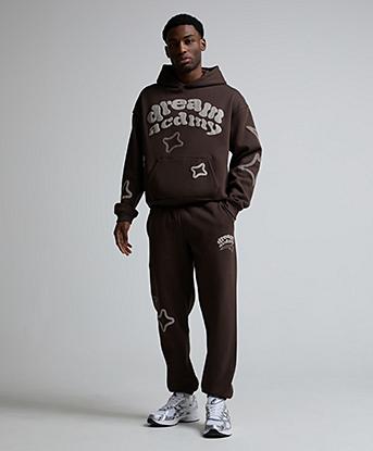 Lorenzo Dream Academy Jogger in Woodland Brown