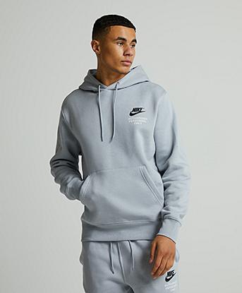Nike Authorized Personel Overhead Hoodie in Wolf Grey / Jet Black