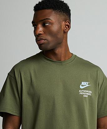 Nike Authorized Personel T-Shirt in Medium Olive / Armoury Blue