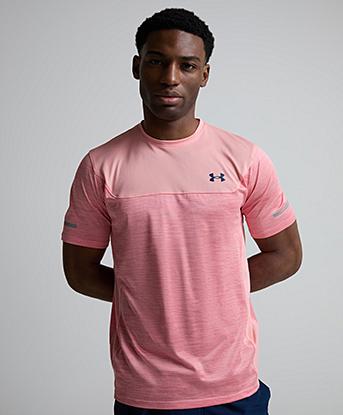 Under Armour UA Tech Utility T-Shirt in Posh Pink / Academy