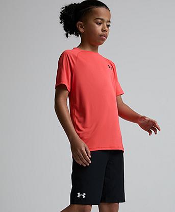 Under Armour Junior UA Tech Woven Short in Black / White