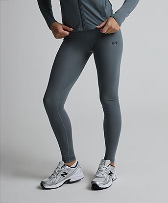 Under Armour Womens Motion Legging in Clay Green / Black
