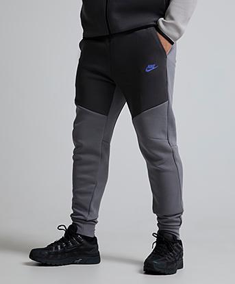 Nike Tech Fleece Colour Block Jogger in Pencil Point / Medium Ash / Sapphire