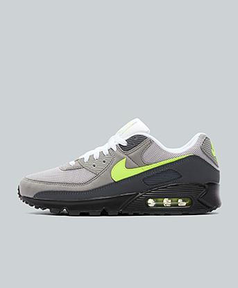 Nike Air Max 90 Trainer in Anthracite / Black / Neon Yellow