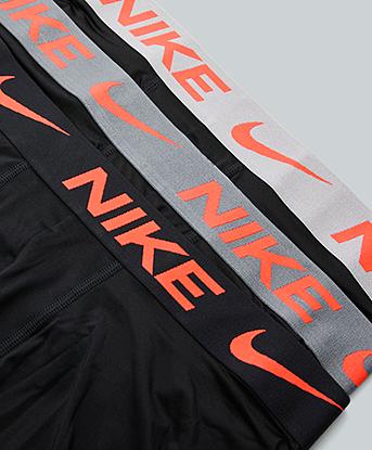 Nike 3 Pack Elite Micro Boxer Brief in Black /  Wolf Grey / Cool Grey / Anthracite