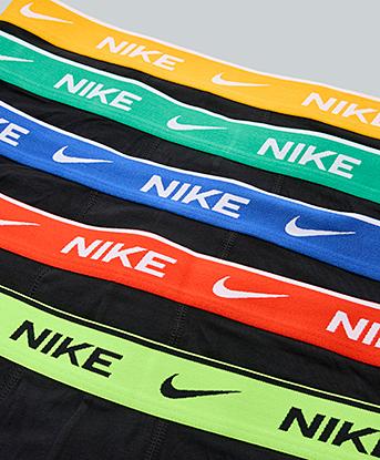 Nike 5 Pack Cotton Trunk in  Black / Volt / Picante Red / Game Royal