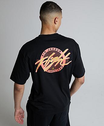 Jordan Flight Short Sleeve Crewneck T-Shirt in Black