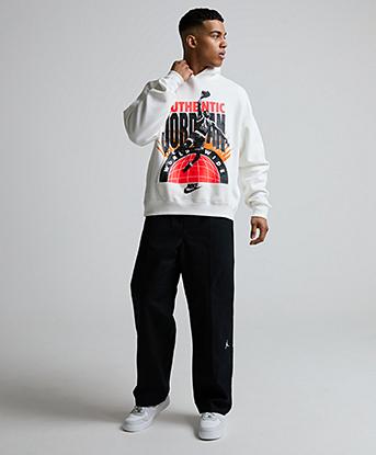 Jordan Brooklyn Woven Pant in Black / White