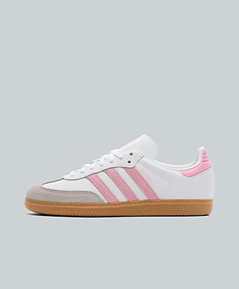 adidas Originals Junior Samba OG Trainer in Footwear White / Light Pink / Gum 3