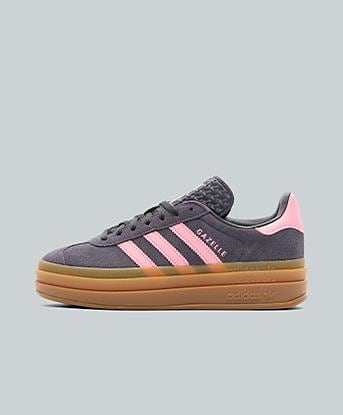 adidas Originals Junior Gazelle Bold Trainer in Aurora Onix / Bliss Pink / Carbon