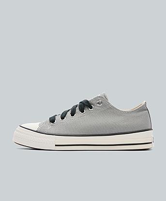 Converse Chuck Taylor Throwback Ox Trainer in Classic Grey/Vintage White/Black