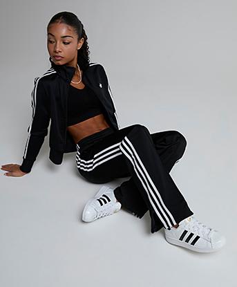 adidas Originals Womens Adicolor Classics Firebird Track Pant in Black / White