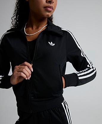 adidas Originals Womens Adicolor Classics Firebird Track Top in Black / White