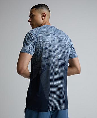 Trailberg Apex Seamless T-Shirt in Storm Blue / Steel Blue / Iceberg Blue / White