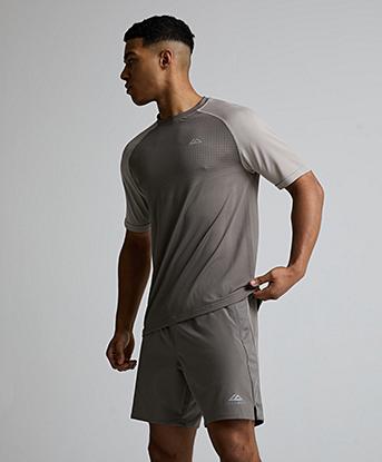 Trailberg Rapid Dash Seamless T-Shirt in Mocha / Pebblestone