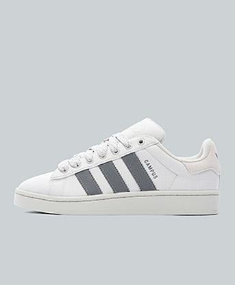 adidas Originals Campus 00s Trainer in Chalk Pearl / Iron Metallic