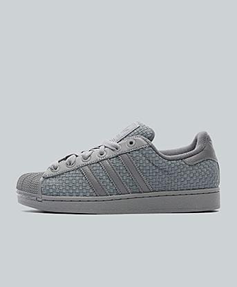 adidas Originals Superstar II Weave Trainer in Grey / Grey / Grey