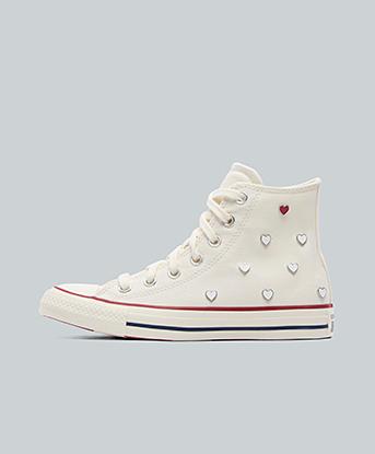 Converse Womens Chuck Taylor All Star Hi Trainer in White / Egret / Days Ahead