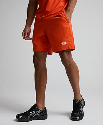 The North Face 24/7 7 Inch Short  in Lava Red / Rose Red