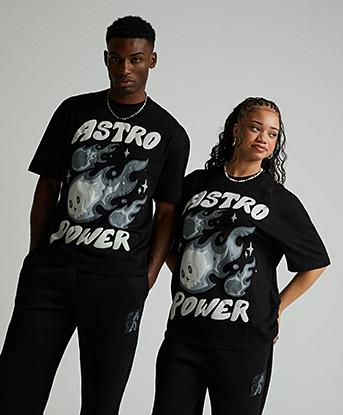 Epic Kid Astro T-Shirt in Black / Bone