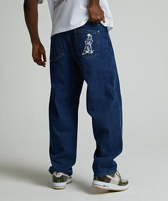 Epic Kid Logo Baggy Fit Denim Jean in Indigo