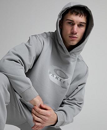 Oakley Cloudy Ellipse Hoodie in Grey / White