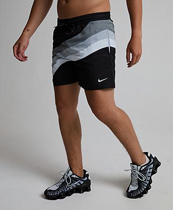 Nike Swim 5 Inch Breaker Wave Swim Short in Black
